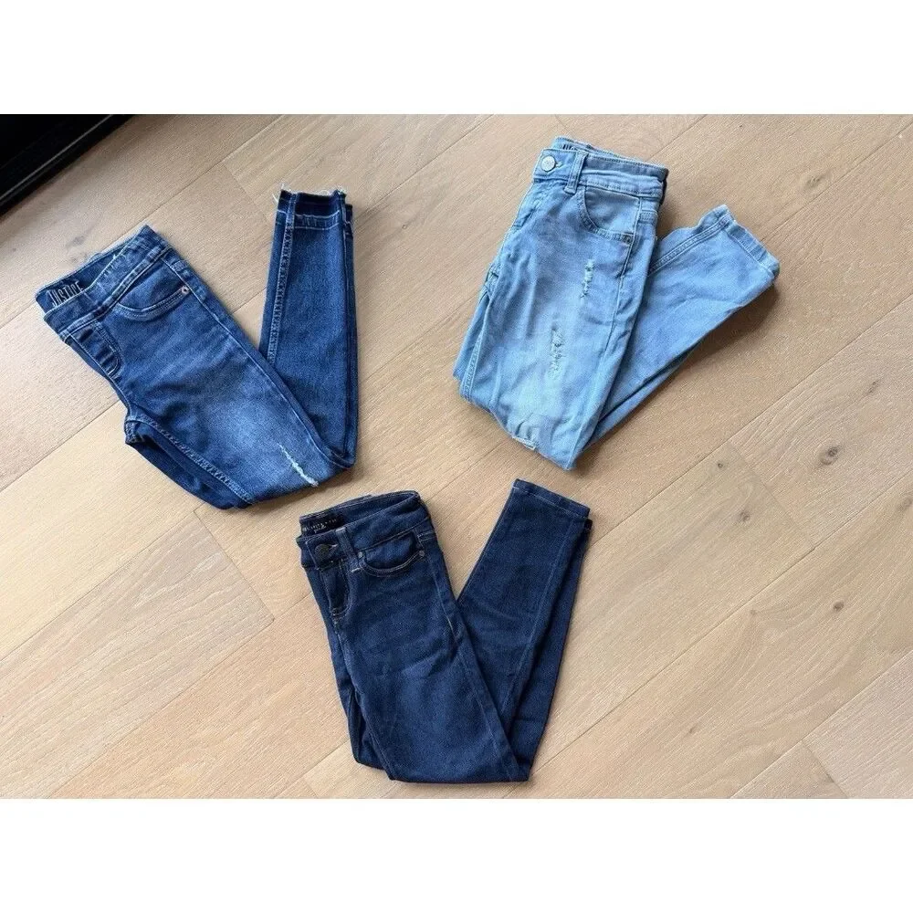 Justice Girls  Jeans Bundle - Soft & Stretchy - Size 8 - 3 Pair